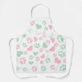  naam Cat Paw Prints en Heart Shaper Schort (Voorkant)