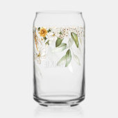 Naam, charmante witte gouden bloemdrop blikvorm glas (Achterkant)