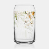 Naam, Charmante Witte Gouden Bloemdruppel Blikvorm Glas (Links)