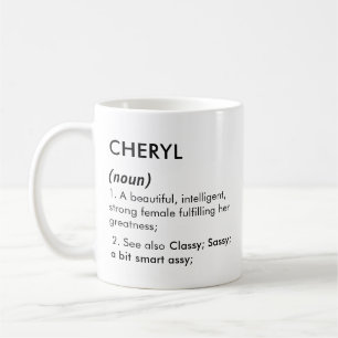 Naam Cheryl, Bewerkbare naam, Aangepaste naam Koffiemok