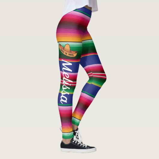 NAAM Cinco de Mayo Serape Blanket Pattern Leggings (Rechts)