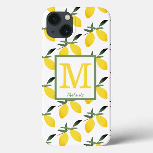 Naam Citrus Monogram Case-Mate iPhone Case (Achterkant)