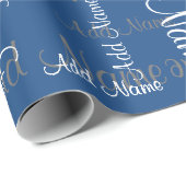 Naam Collage Gift Sjabloon Cadeaupapier (Rol Hoek)