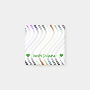  naam; Colorful Wavy Lines Patroon Post-it® Notes