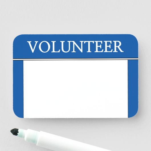 Naam conservatieve, Dapper "VOLUNTEER"-label Naamplaatje (In situ)