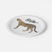 Naam Custom Cheetah Papieren Bordje (Gekanteld)