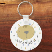  naam Cute Cat Sleutelhanger (Voorkant)