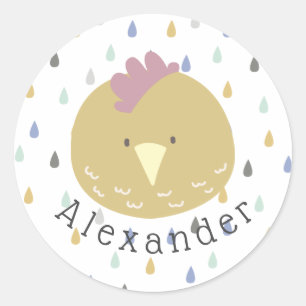 naam Cute Chick Ronde Sticker