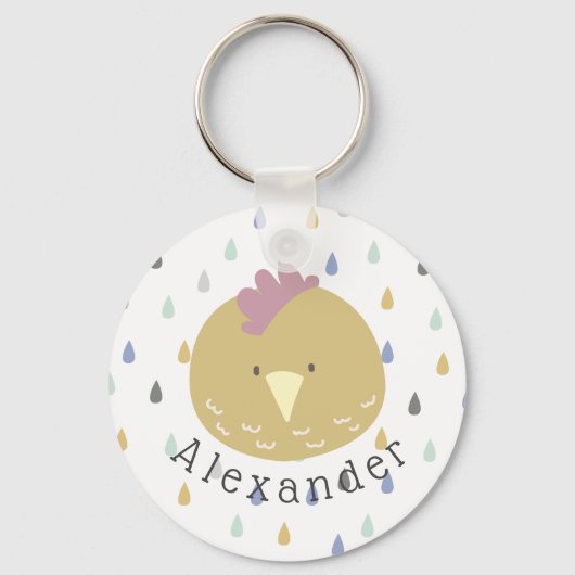 naam Cute Chick Sleutelhanger (Voorkant)