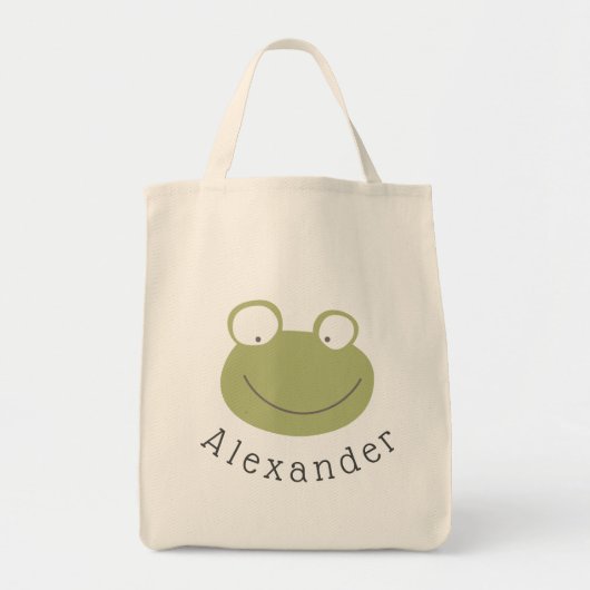 naam Cute Frog Canvas tas (Voorkant)