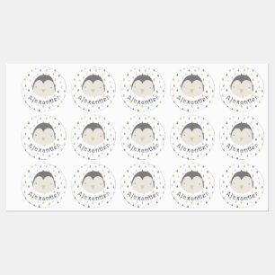 naam Cute Penguin Labels