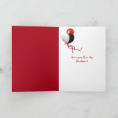 Naam Dag rag pop met daisy bouquet Kaart (Binnen)