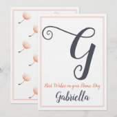 Naam Dag Sint Sint Dag Brief G Monogram Kaart (Voorkant / Achterkant)