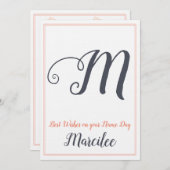 Naam Dag Sint Sint-Dag Brief M Monogram Kaart (Voorkant / Achterkant)