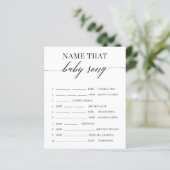 Naam dat Baby Song Minimalist Baby shower Game (Staand voorkant)