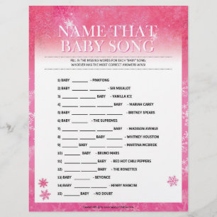 Naam dat Baby Song [Snowy Pink] Briefhoofd