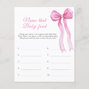 Naam dat babyvoedsel-spel voor de babyshower - roz