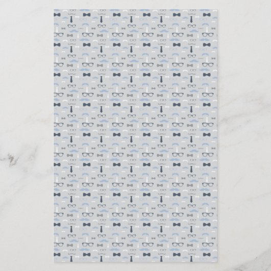 Naam dat Mustache Game, blauw, grijs Flyer (Achterkant)