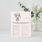 Naam dat nummer Baby shower Game (Staand voorkant)