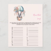 Naam dat nummer Baby shower Game (Voorkant)