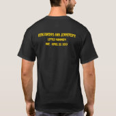 Naam Datum Paar Halloween Zwangerschap Aankondigin T-shirt (Achterkant)