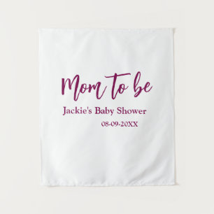 Naam datum roze baby shower minima wandkleed