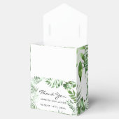 Naam Datum Witte Tropische Monstera Favor Gift Bedankdoosjes (Geopend)