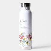 Naam Definitie met Modern Wilde Band Waterfles (Links)