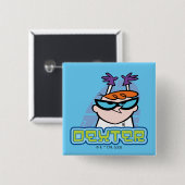 Naam Dexter Grafisch Vierkante Button 5,1 Cm (Voorkant /achterkant)