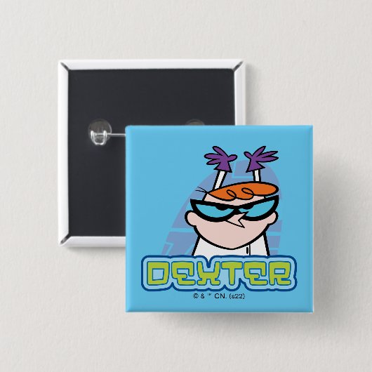 Naam Dexter Grafisch Vierkante Button 5,1 Cm (Voorkant /achterkant)