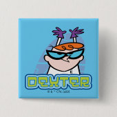 Naam Dexter Grafisch Vierkante Button 5,1 Cm (Voorkant)