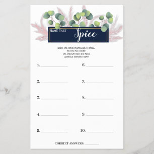 Naam die de Kaart van de Spice PampasGrass BridalS