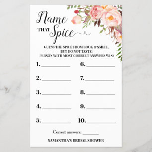 Naam die de Kaart van het Spice Vrijgezellenfeest