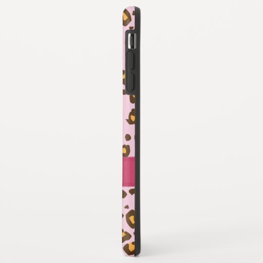 Naam dierlijk luipaard roze bruin Case-Mate iPhone case (Achterkant/links)