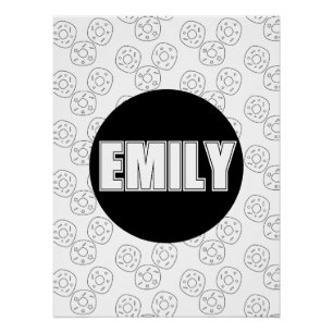 Naam Donut Coloring Perfect Poster