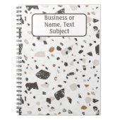 Naam, Earth Tone Marble Chips Terrazzo Patroon Notitieboek (Voorkant)