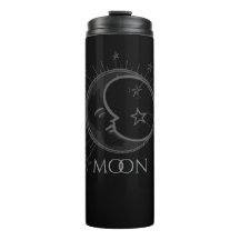 [NAAM] Eclectische Maan Fles Custom Naam