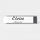 Naam eenvoudige minimale kalligrafie typografie el bureau naambordje (Voorkant)