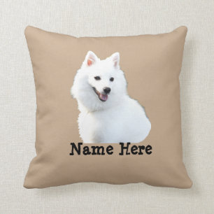 Naam eigen fototekst Japanse spitz Dog wijzigen Kussen