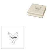 Naam eigenaar gepersonaliseerd Boerderij Rubberstempel (Gestempeld)