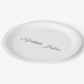 Naam Elegant Duidelijke Minimalistische Kalligrafi Papieren Bordje (Gekanteld)