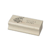 Naam en achternaam van Cute Unicorn Kind Rubberstempel (Stempel)