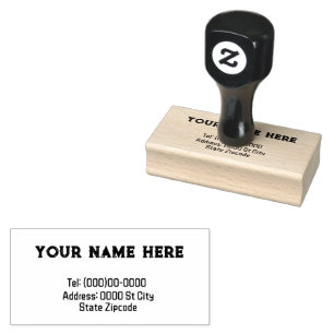 Naam en Adres Aanpasbare Rubber Stempel