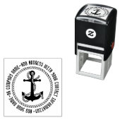 Naam en adres anker en touw zelfinktende stempel (In situ)