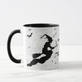 Naam en adres  Halloween Witch - zwart en wit Mok (Links)