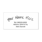 Naam en adres  rubberen stempel (Afrduk)