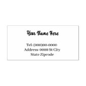 Naam en adres rubberen stempel (Afrduk)