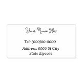 Naam en adres  rubberen stempel (Afrduk)