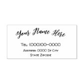 Naam en adres  rubberen stempel (Afrduk)