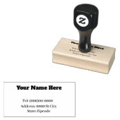 Naam en adres  rubberen stempel (Gestempeld)